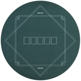 Soozier Poker Mat Texas Hold'em Poker Table Top with Non-Slip Bottom Dark Green