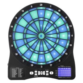 Electronic Dart Board, LED-Illuminated Target Dartboard with 48 Games & 500+ Variations, Includes 6 Dart Shafts with Flights & 50 Soft Tips