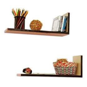 Trista - [Elegent Alina] L-Shaped Leather Shelf / Bookshelf / Floating Shelf (Set of 2)