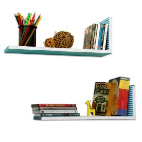 Trista - [Lucky Dream] L-Shaped Leather Shelf / Bookshelf / Floating Shelf (Set of 2)
