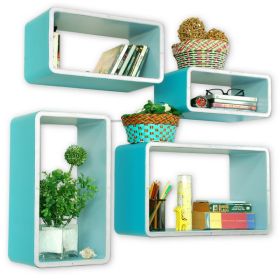 Trista - [Endless Sky] Rectangle Leather Wall Shelf / Bookshelf / Floating Shelf (Set of 4)