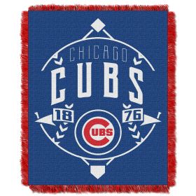 Cubs OFFICIAL MLB "Ace" Woven Jacquard Throw Blanket