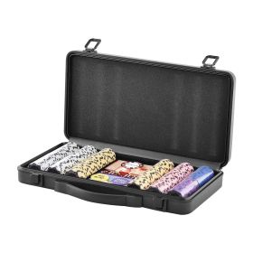 VEVOR Poker Chip Set, 300-Piece Poker Set, Complete Poker Playing Game Set with Carrying Case, Heavyweight 14 Gram Casino Clay Chips, Cards