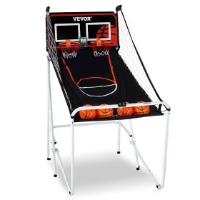 VEVOR Foldable Basketball Arcade Game, 2 Player Indoor Basketball Game, Home Dual Shot Sport with 4 Balls, 8 Game Modes, LCD Electronic Scoreboar