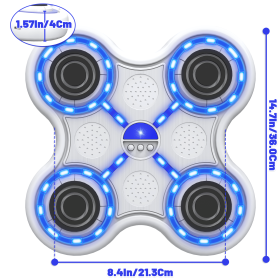 Four key boxing target-white body-white keys-blue light-black eva