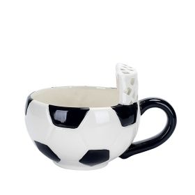 The Mug with a Hoop | Ceramic Coffee & Hot Chocolate Mug;  Cereal;  Soup Bowl | 16OZ Cup | Best Novelty Gift Idea for Coaches;  Dad;  Mom;  Kids; (Color: Black)