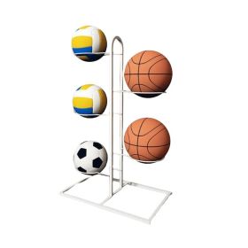 Indoor & Outdoor Basketball Storage Rack Volleyball Stand Holder (Color: White, Options: 5 Layers)
