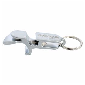 Metal Shotgun Key Chain - Can and Bottle Beer Bong (Color: Chrome)