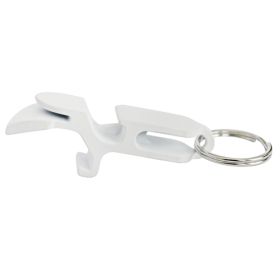 Metal Shotgun Key Chain - Can and Bottle Beer Bong (Color: White)