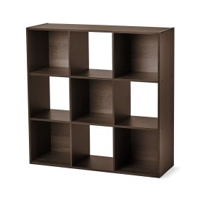11" 9-Cube Storage Organizer (Color: Espresso)